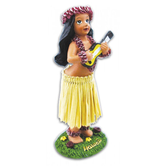 Hula Girl with Ukulele Miniature Doll